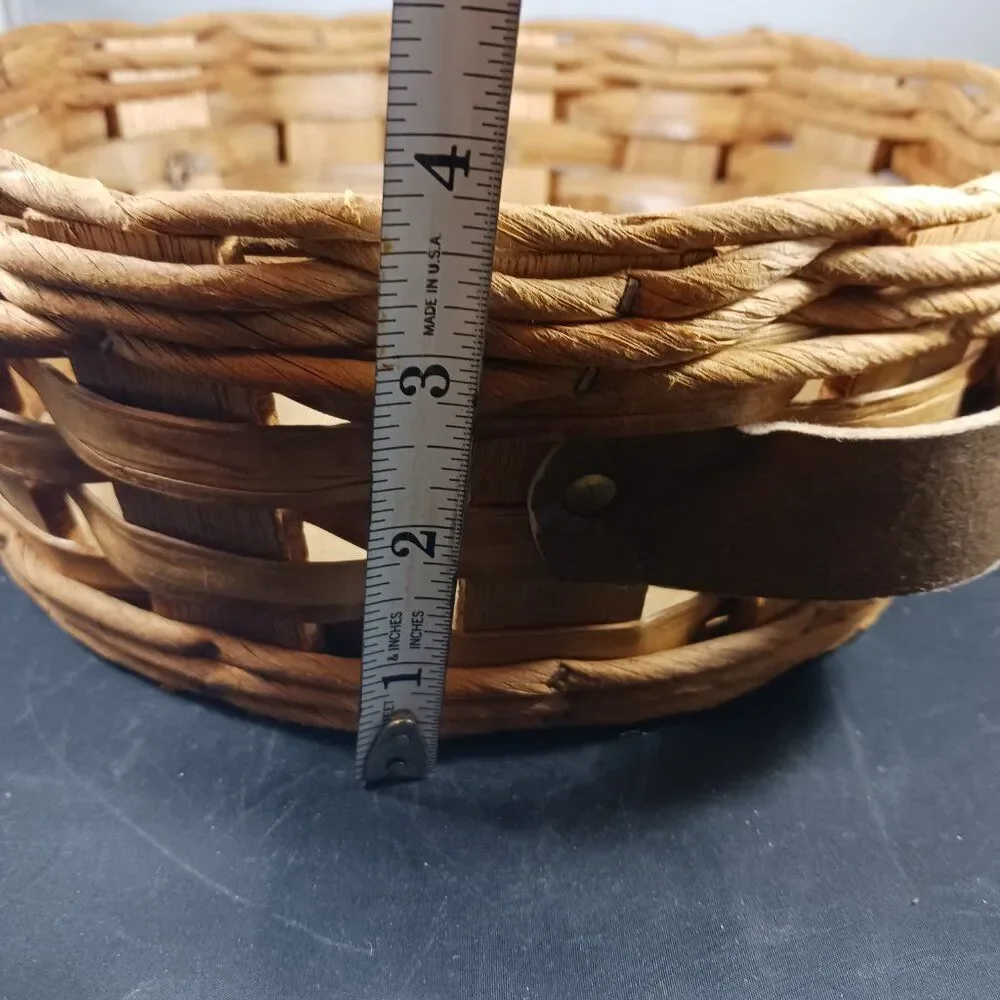 Vintage Pyrex Round Woven Basket With Handles For 2qt Casserole Dish